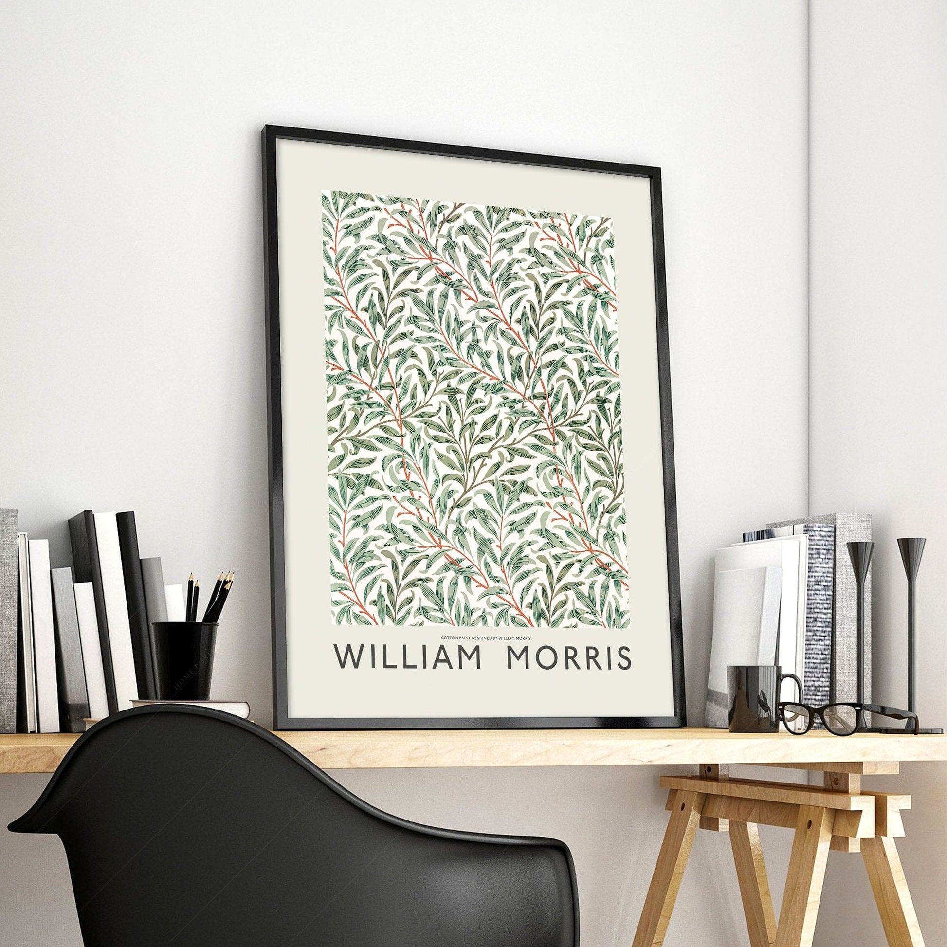 Home Poster Decor Single William Morris, Willow Bough, Abstract Art Print, Leaves pattern