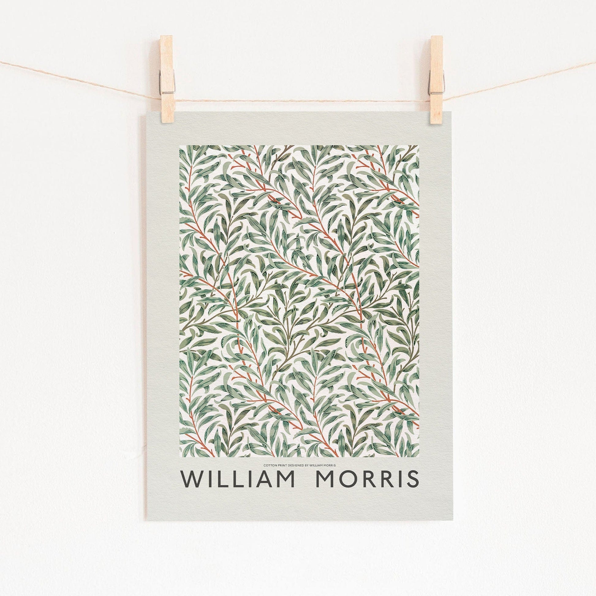 Home Poster Decor Single William Morris, Willow Bough, Abstract Art Print, Leaves pattern