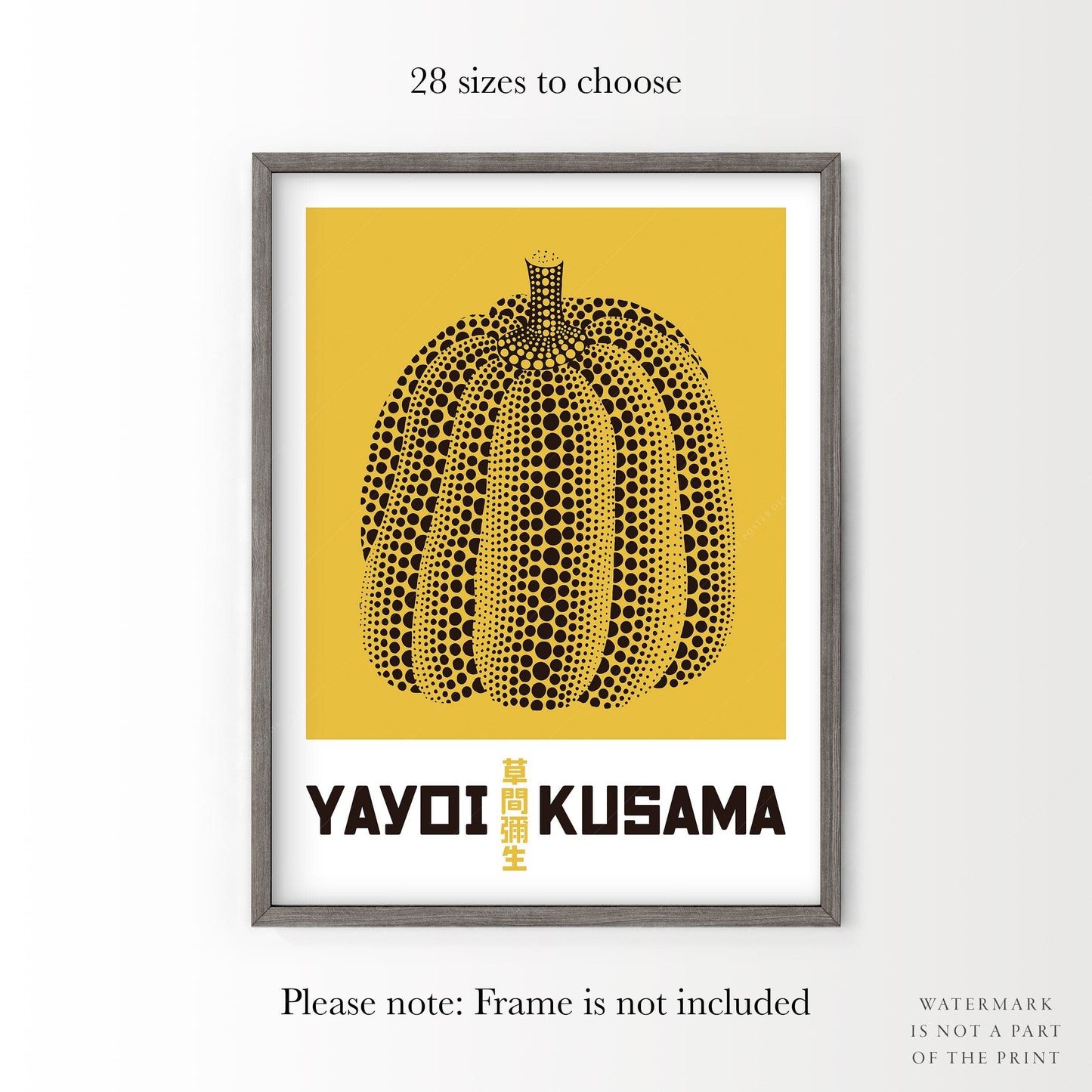 Home Poster Decor Yayoi Kusama Print, Contemporary Wall Decor,