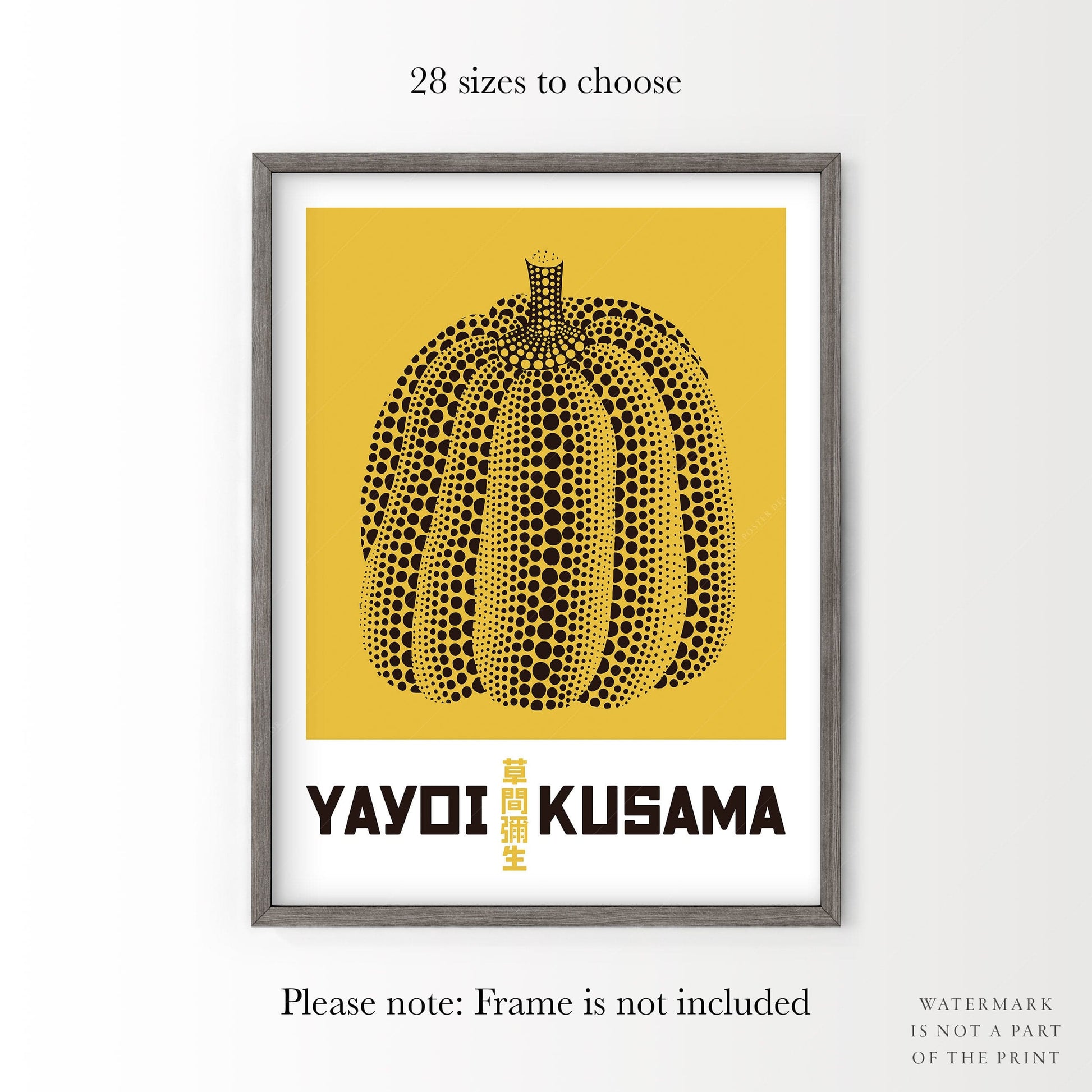 Home Poster Decor Yayoi Kusama Print, Contemporary Wall Decor,