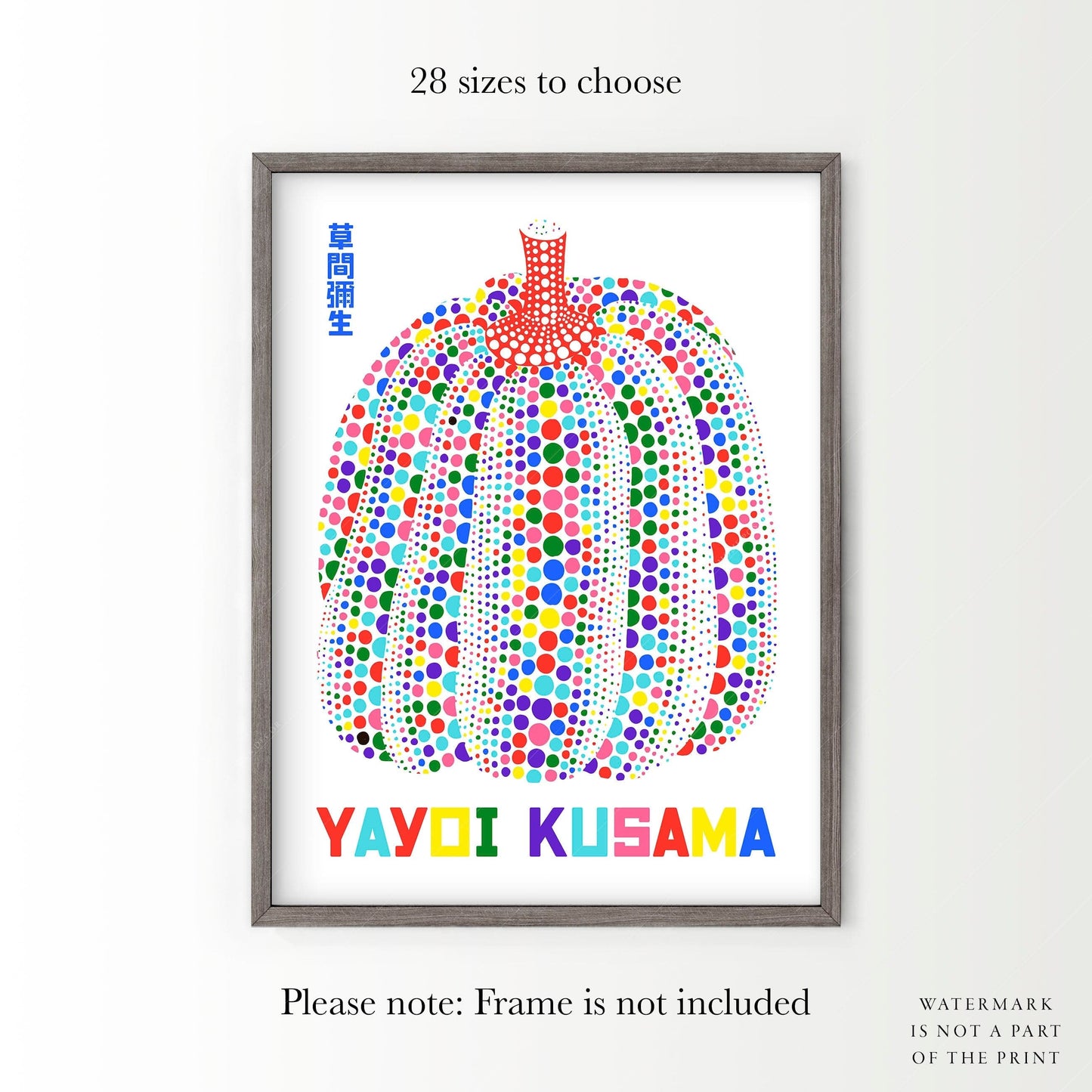 Home Poster Decor Yayoi Kusama Print, Contemporary Wall Decor,