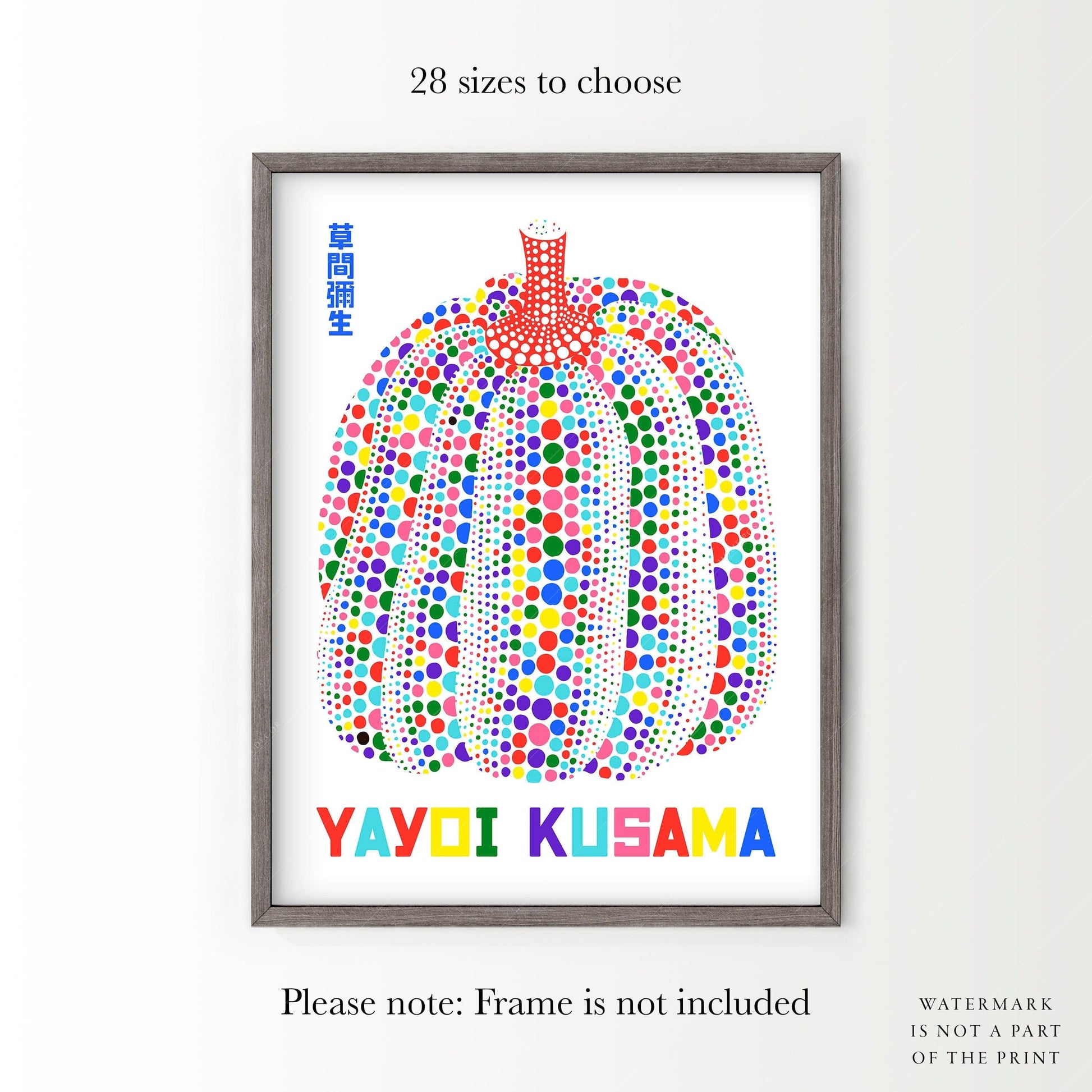 Home Poster Decor Yayoi Kusama Print, Contemporary Wall Decor,