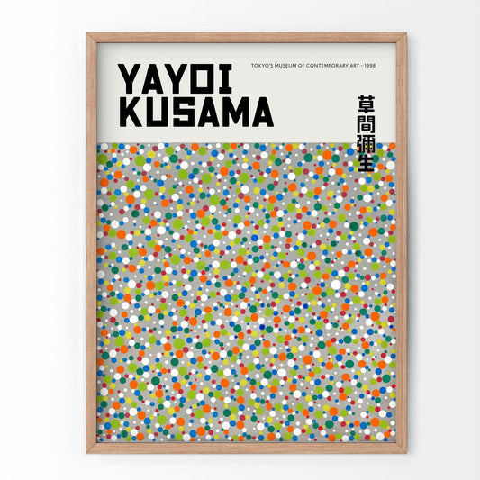 Home Poster Decor Yayoi Kusama Print, Contemporary Wall Decor, Exhibition Poster, Dots Obsession