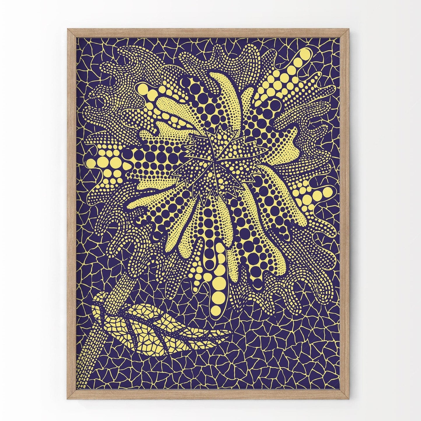 Home Poster Decor Yayoi Kusama Print, Contemporary Wall Decor, Flower Art