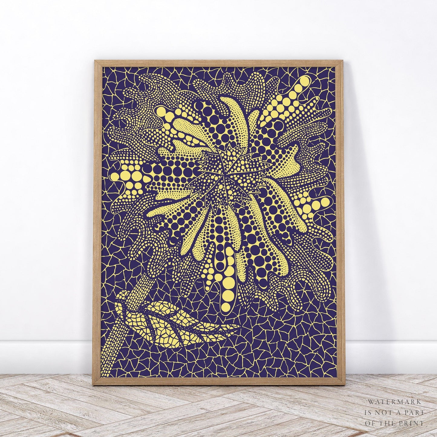 Home Poster Decor Yayoi Kusama Print, Contemporary Wall Decor, Flower Art