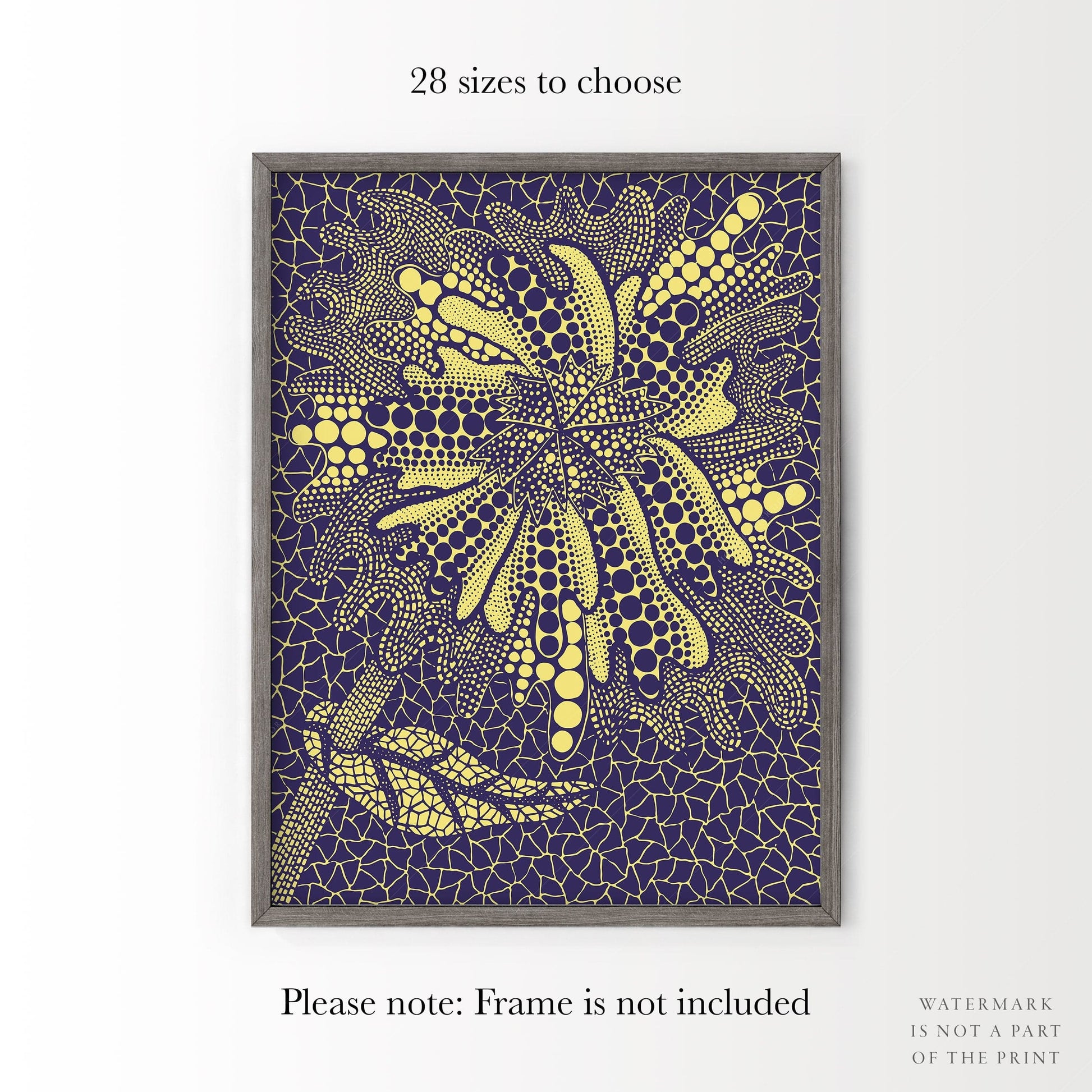 Home Poster Decor Yayoi Kusama Print, Contemporary Wall Decor, Flower Art