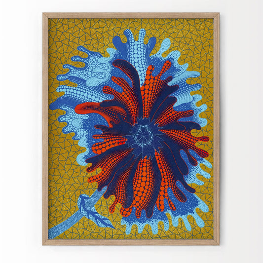 Home Poster Decor Yayoi Kusama Print, Contemporary Wall Decor, Flower Art