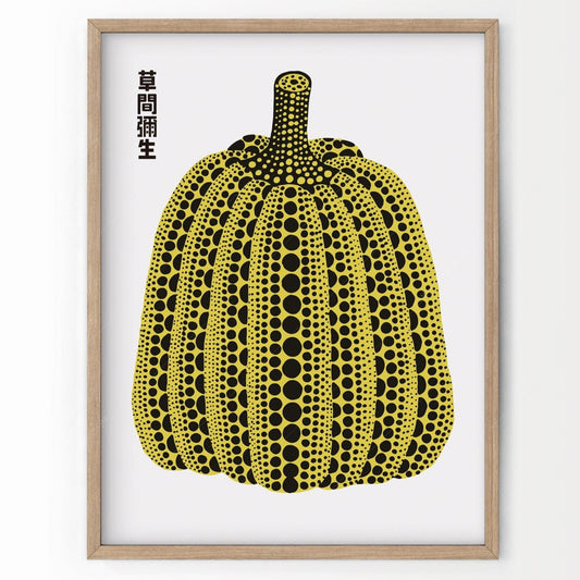 Home Poster Decor Yayoi Kusama Print, Contemporary Wall Decor, Pumpkin Art