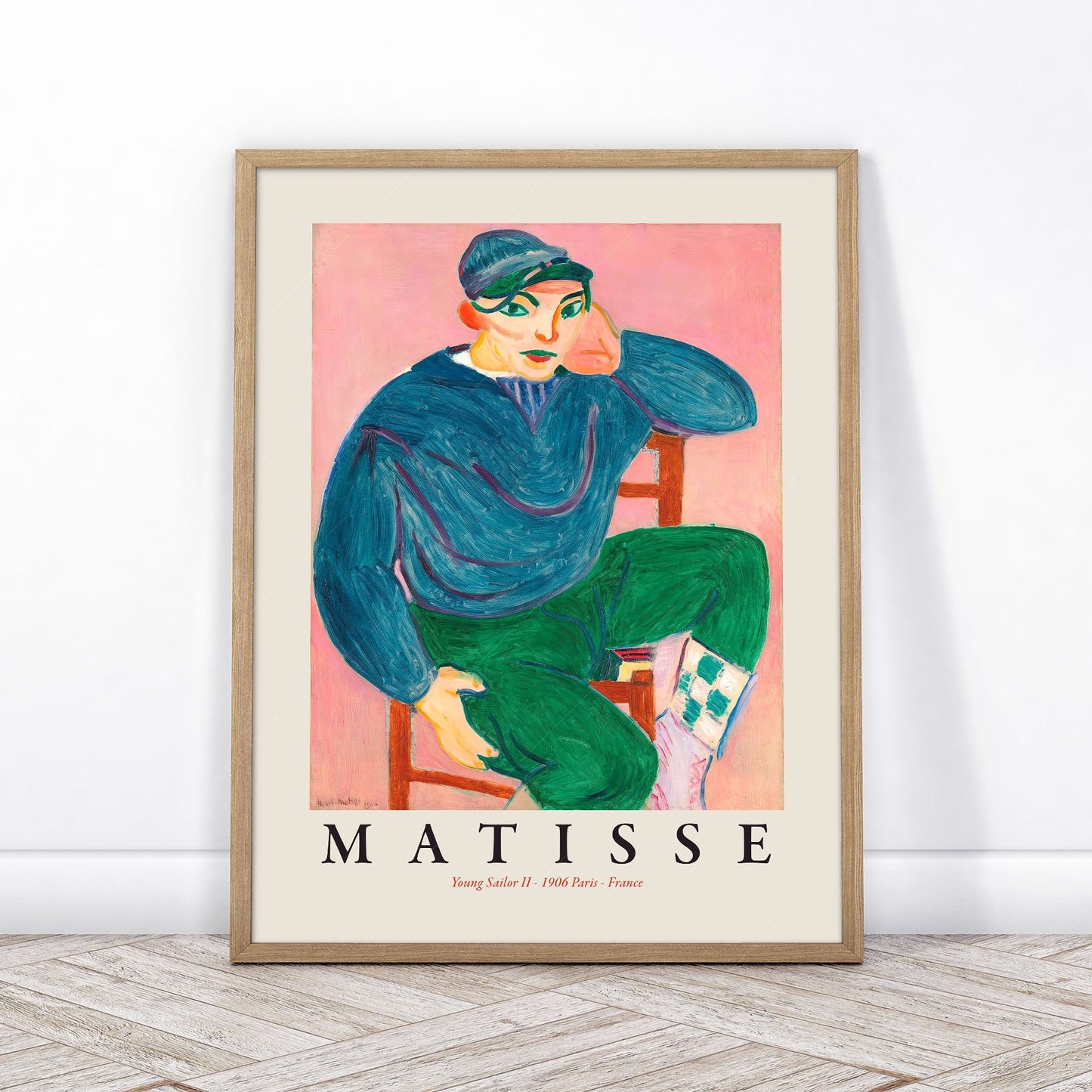 Home Poster Decor Young Sailor II by Henri Matisse, Famous Painting, Mid Century Modern Wall Decor