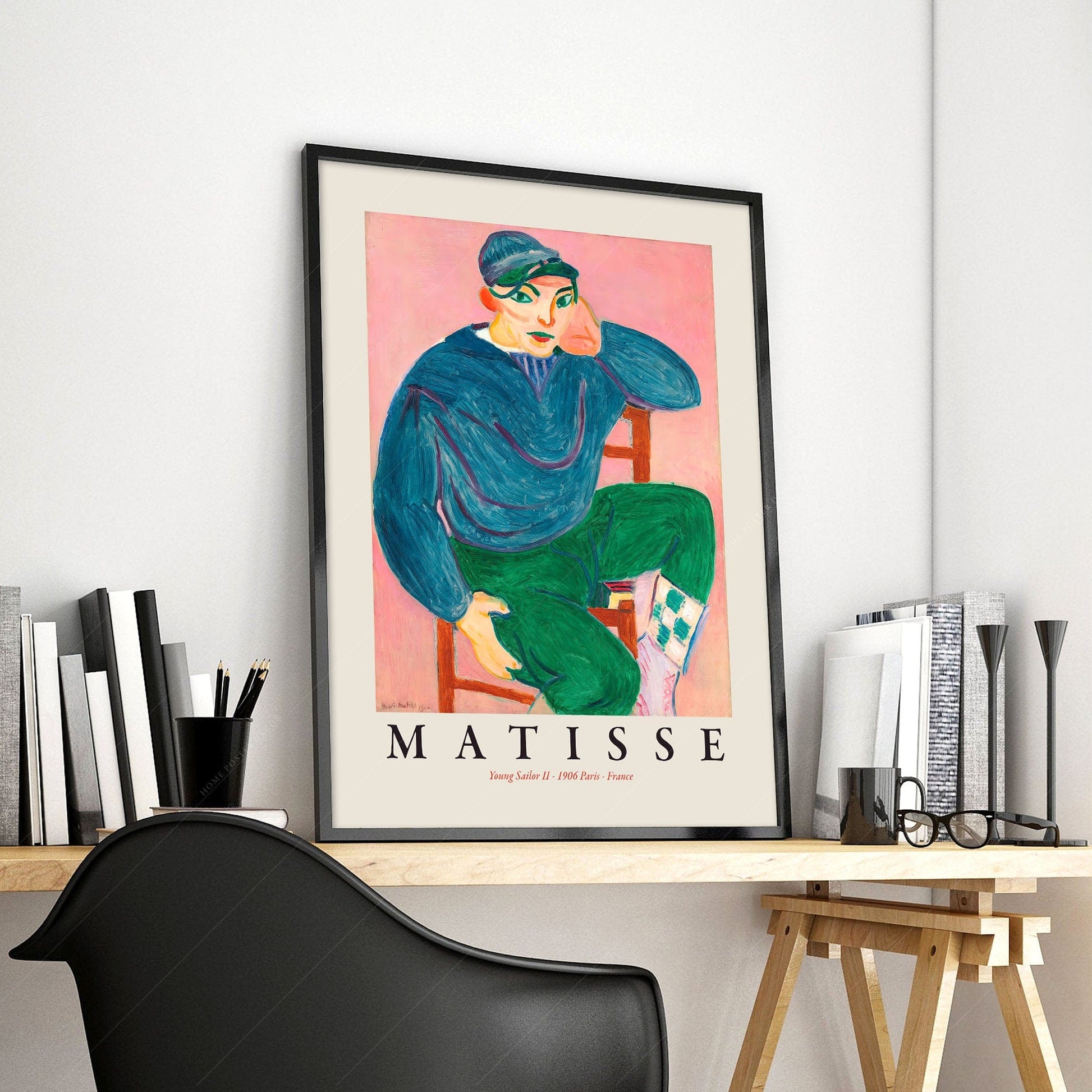 Home Poster Decor Young Sailor II by Henri Matisse, Famous Painting, Mid Century Modern Wall Decor